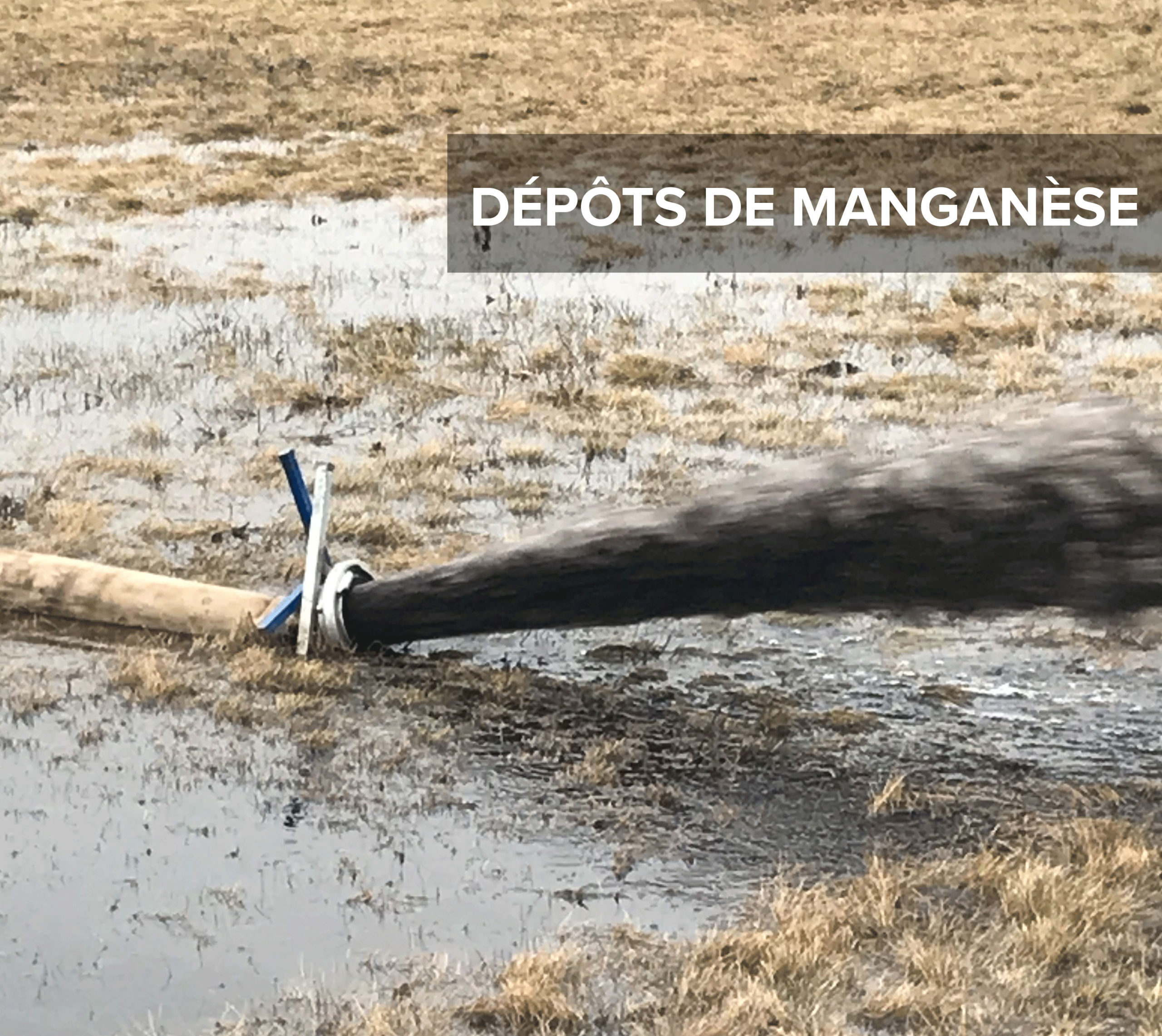 Dépôts de manganèse après nettoyage des réseaux d'eau potable