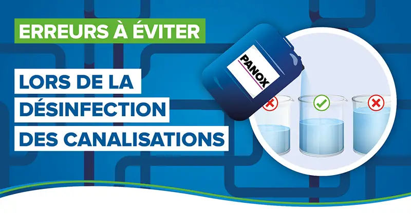 Erreurs de désinfection de canalisation